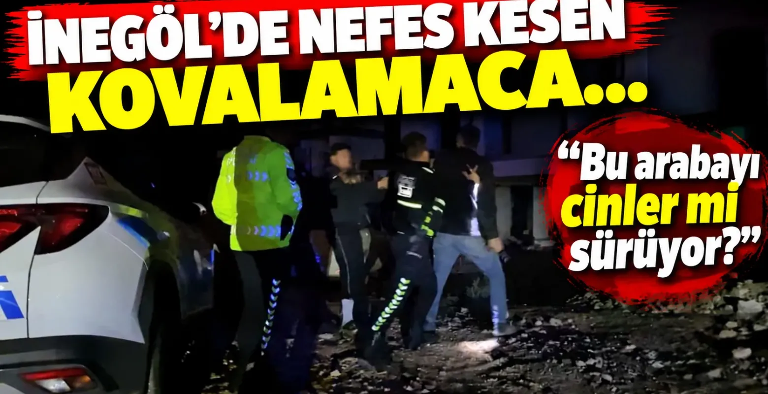 İnegöl'de nefes kesen kovalamaca... "Bu arabayı cinler mi sürüyor?"