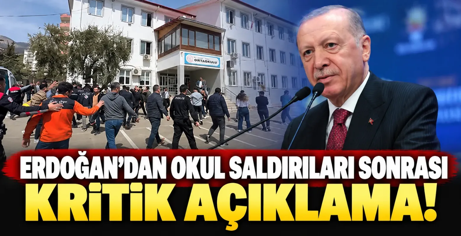 Erdoğan'dan okul saldırıları sonrası kritik açıklama!