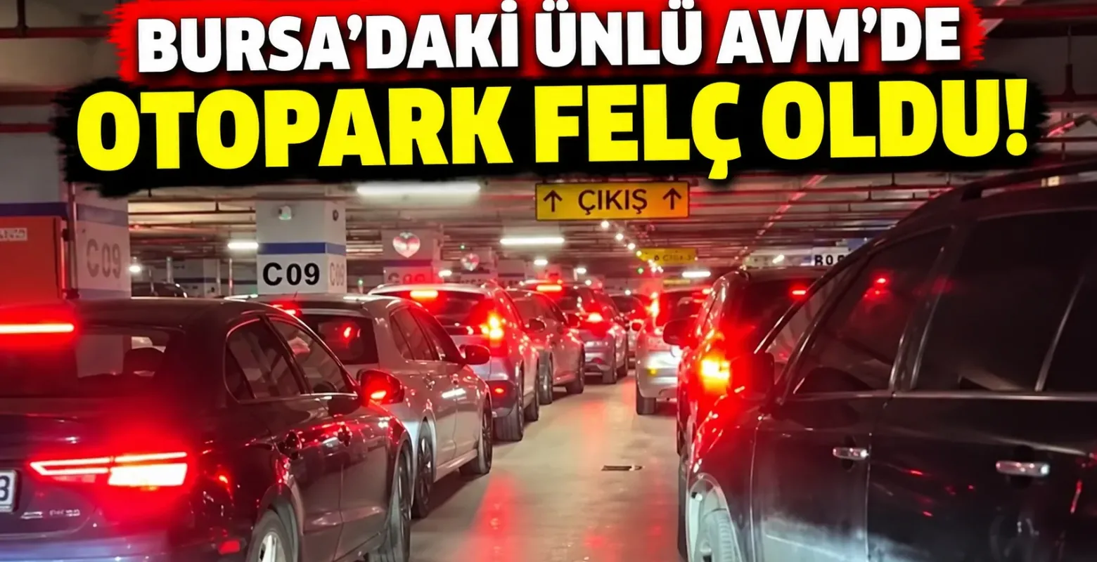 Bursa'da AVM Otoparkında Çile! 30 Dakika Çıkamadılar