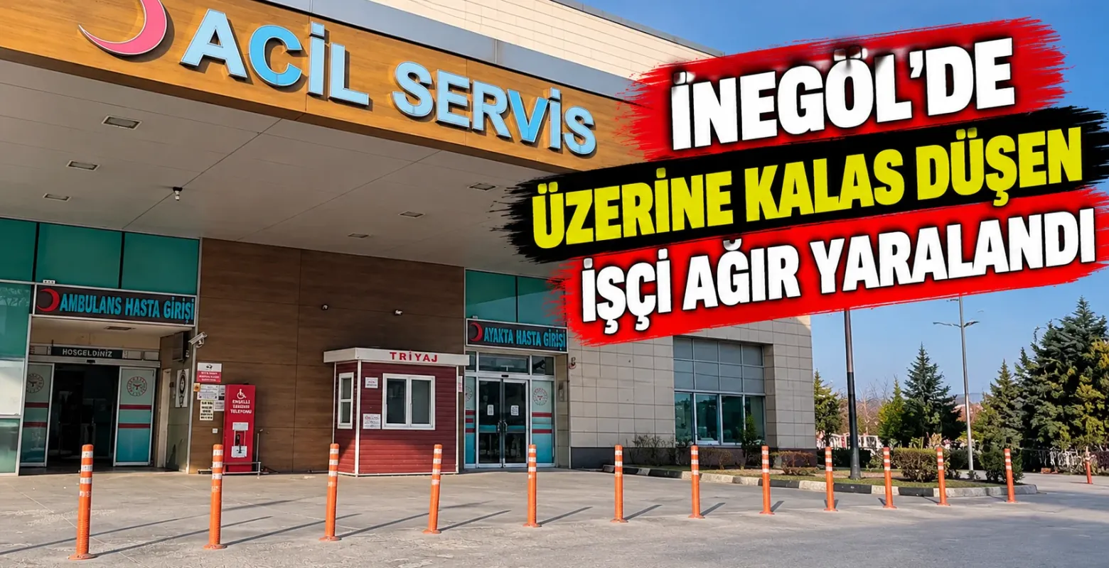 İnegöl'de üzerine Kalas Düşen İşçi Ağır Yaralandı