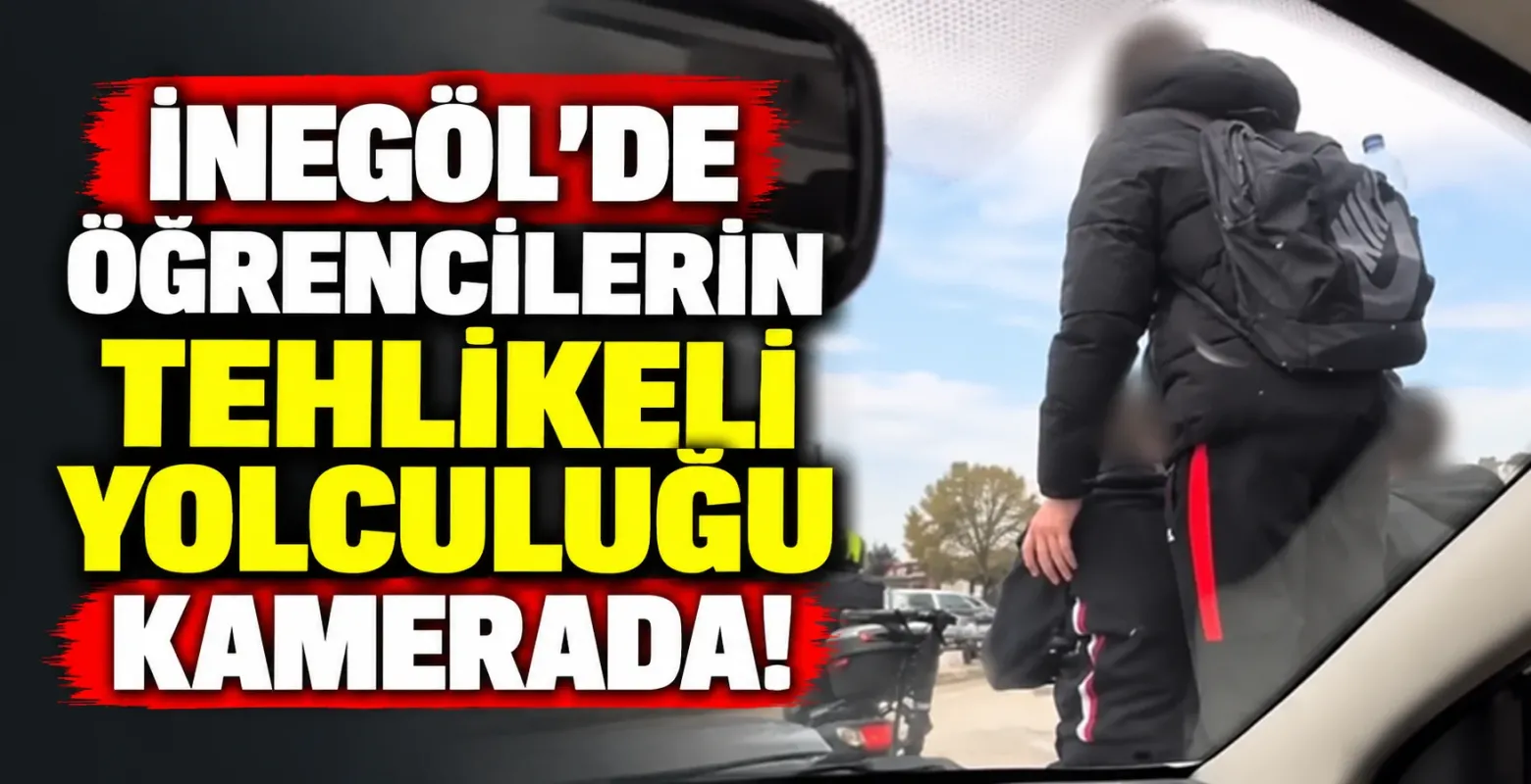 İnegöl'de Öğrencilerin Tehlikeli Yolculuğu Kamerada!