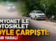 İnegöl’de sollama yapan kamyonet motosiklete çarptı: 1 ağır yaralı