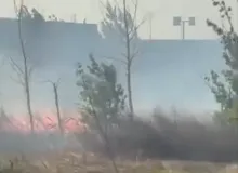 Bursa’da fabrikanın yanındaki arazide korkutan yangın