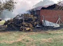 Bursa’da samanlık alevlere teslim oldu