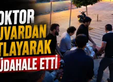 Doktor duvardan atlayıp yaralıya müdahale etti