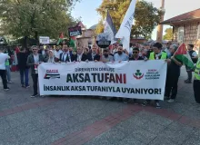 Bursa’da Filistin’e destek yürüyüşü düzenlendi