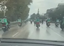 Bursa’da yüzlerce motokurye, vefat eden arkadaşları için konvoy yaptı