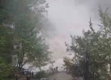 Bursa’da sağanak yağışın etkisiyle Suuçtu Şelalesi coştu