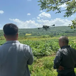 Bursa Kestel’de çiftçiye drone desteği: 10 dakikada gübreleme