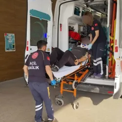İnegöl'de feci kaza! İşçi apar topar hastaneye kaldırıldı