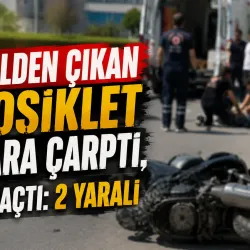 Kontrolden Çıkan Motosiklet Yayalara Çarptı, Sürücü Kaçtı: 2 Yaralı