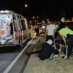 Bursa'da devrilen motosikletin sürücüsü ağır yaralandı
