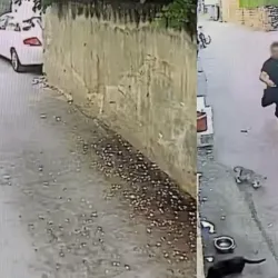 Telefonu çalıp tazı gibi koşarak kaçtı