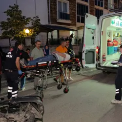 İnegöl'de acı içinde yerde kaldı