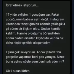 "Çocuğumun babası eşim değil" itirafı sosyal medyayı salladı