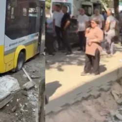 İnegöl'de Korku Dolu Anlar! Minibüs Böyle Uçtu