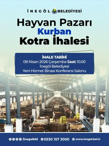 İnegöl Hayvan Pazarı kurbanlık kotra ihale tarihi açıklandı