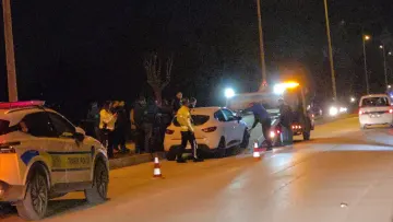 Ahmet Türkel çevre yolunda korkutan kaza