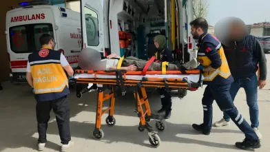 İnegöl'de işçinin üzerine ağaç devrildi!