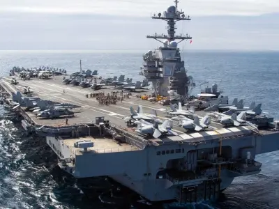 Gerald Ford uçak gemisinde yangın: İki denizci yaralandı