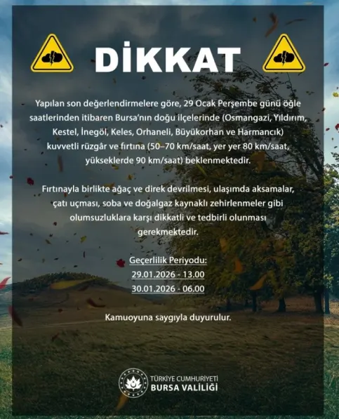İnegöl'de fırtına alarmı! Valilikten kritik uyarı İnegöl'de fırtına alarmı! Valilikten kritik uyarı