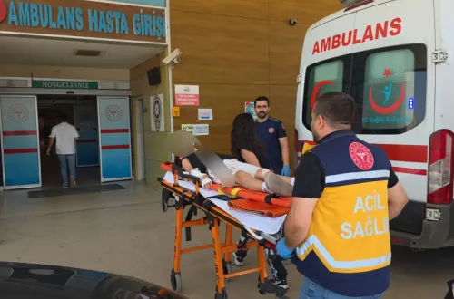 İnegöl'de otomobille çarpışan iki çocuk hastaneye kaldırıldı