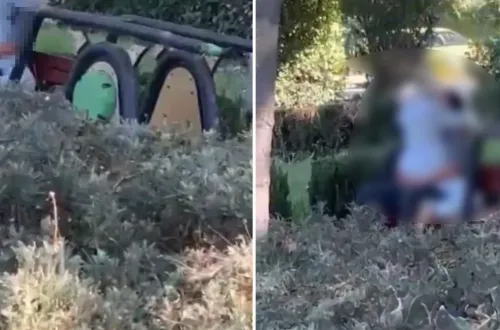 Parkta skandal görüntü! Tepkiler çığ gibi büyüdü