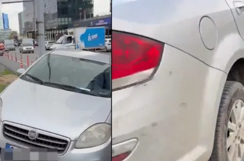 Otopark ücretini görünce direksiyonu kırdı! Görüntü gündem oldu