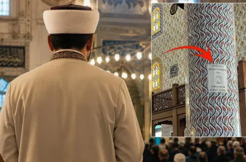 Camiye asılan yazıya yorum yağdı!