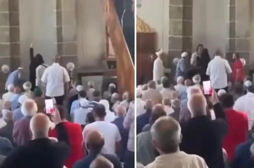 Kadın Cuma namazına katılmak istedi polis devreye girdi