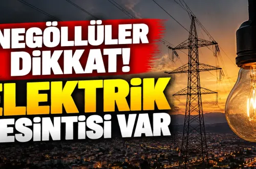 İnegöllüler dikkat! Elektrik kesintisi var
