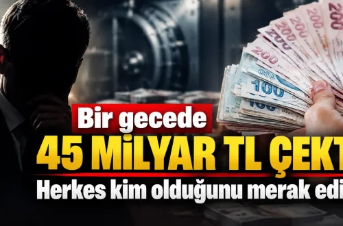 Bir gecede 45 milyar TL çekti! Herkes kim olduğunu merak ediyor