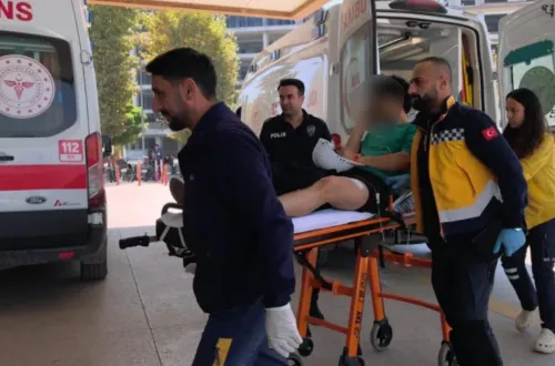İnegöl'de kaza sonrası hastanelik oldu, gözlüğünden vazgeçmedi!