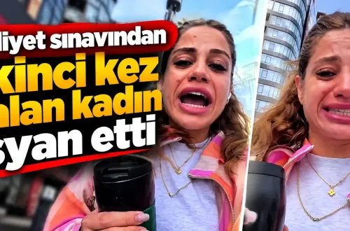Ehliyet sınavından ikinci kez kalan kadın isyan etti