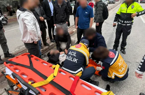 İnegöl’de adliye önünde hareketli anlar! Acı içinde hastaneye kaldırıldı