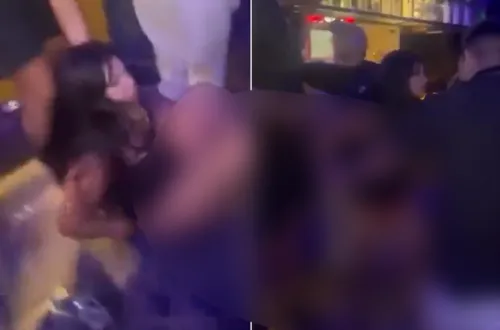 Partide bir anda kıyamet koptu! İki kadını ayıramadılar