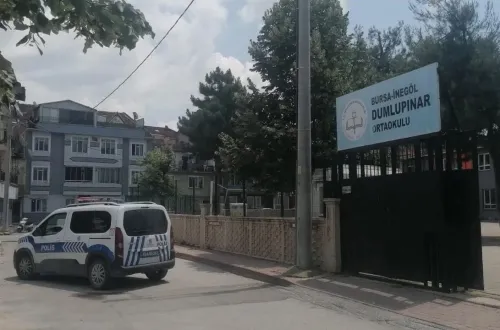 İnegöl’de okulda hareketli dakikalar! İlave polis istendi