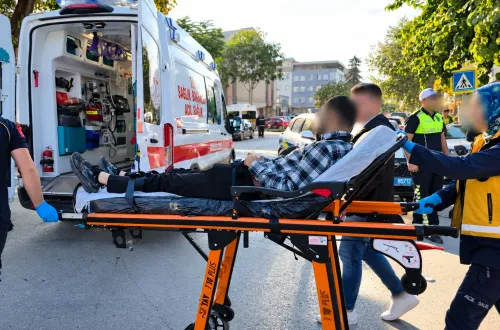 Özel halk otobüsü yayaya çarptı! İnegöl’de korkutan kaza