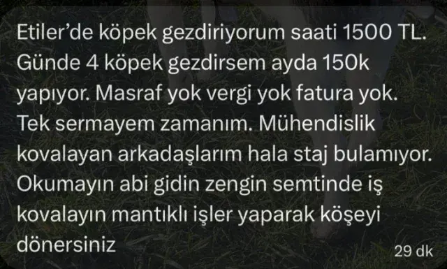 Bu işle ayda 150 bin TL kazandığını iddia etti, okumayın dedi! Bu işle ayda 150 bin TL kazandığını iddia etti, okumayın dedi!