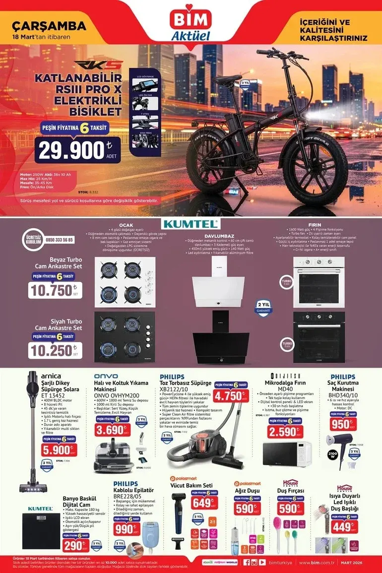 BİM aktüel kataloğu 18-20 Mart 2026 ürünleri açıklandı