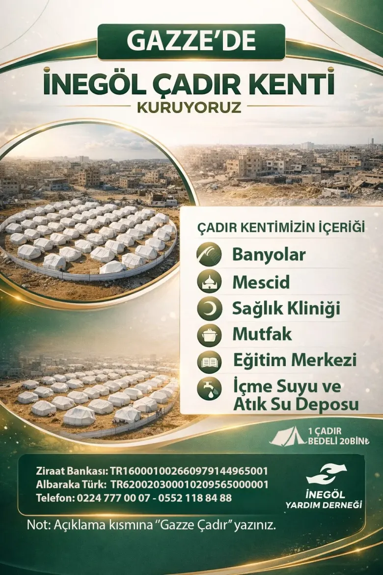 İnegöl’den Gazze’ye iki dev yardım projesi
