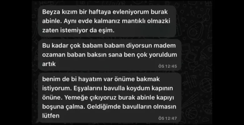 Annesinin mesajıyla kapının önüne konan genç kız gündem oldu