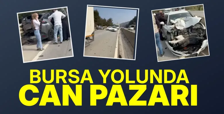 İnegöl Bursa yolunda iki araç çarpıştı: 3 kişi yaralandı