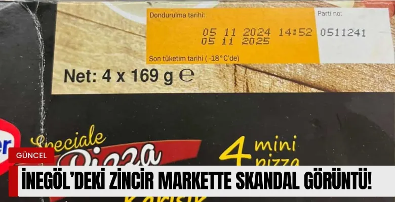 İnegöl’deki zincir markette skandal görüntü!