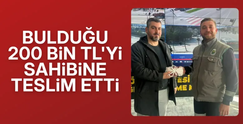 İnegöl’de bulunan 200 bin TL sahibine teslim edildi