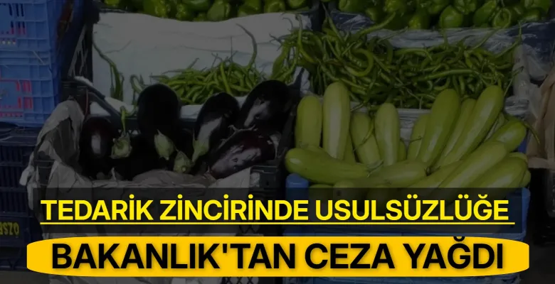 Tedarik zincirinde usulsüzlüğe Bakanlık'tan ceza yağdı