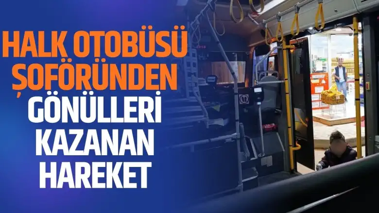 İnegöl’de halk otobüsü şoföründen gönülleri kazanan hareket