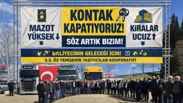 Yenişehir’de taşıyıcı esnafı mazot zammı için kontak kapatıyor
