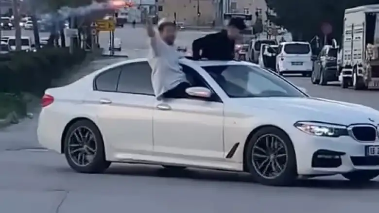 Düğün konvoyu facianın eşiğine getirdi