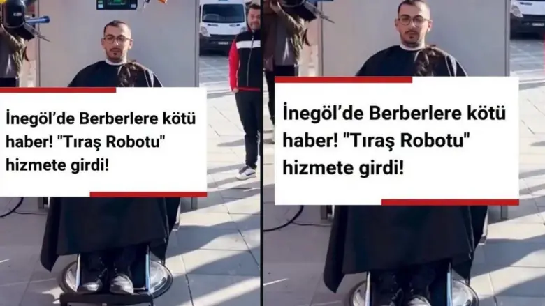 Belediye açıkladı! İnegöl'de traş robotu hizmete mi girdi?